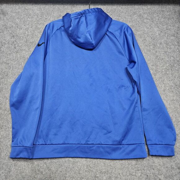 Nike Hoodie Mens Large Center Swoosh Spellout Blue Dri-Fit Pullover Activewear - Picture 6 of 11